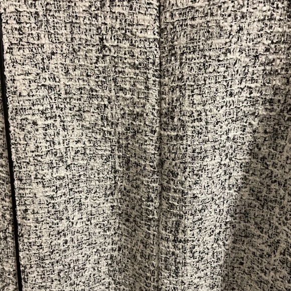 4 Collective Black/White Tweed Dress with Black Leather Piping, Size 12 - Picture 8 of 8